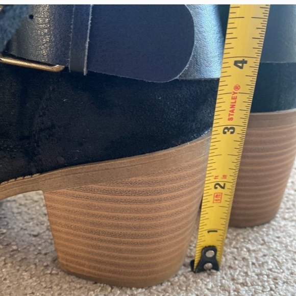 Roxy Dallas Chunky Block Black Ankle Boots Women’s Size 7.5 - Picture 10 of 11